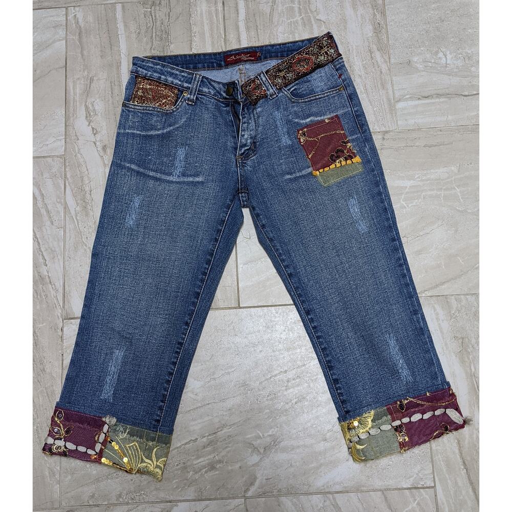 Atelier Denim Embroider Crop Jeans sz29